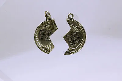 925 Sterling Silver Two Part Mizpah Coin Verse 31:49 Pendant 6.3 Grams (PEN8669) • $35.10