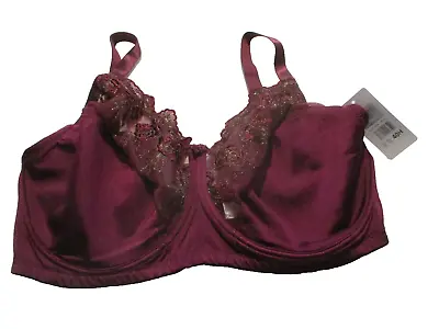 New Valbonne Ruby/Wine Non Padded Underwired Full Cup  Bra Size 40H • £9.95