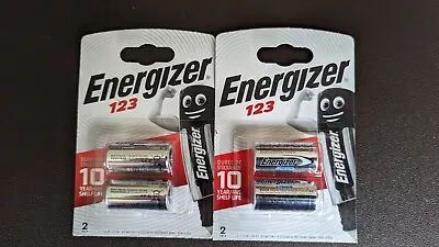 Energizer CR123A 3V 123 Lithium Battery - 2 X 2 Pack (4 Batteries)  • £7.90