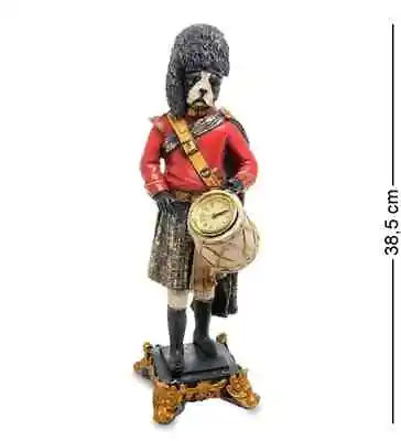 New Clock Noble Polystone Figurine Drummer Dog Statue 15 Inch Perfect Gift • $199