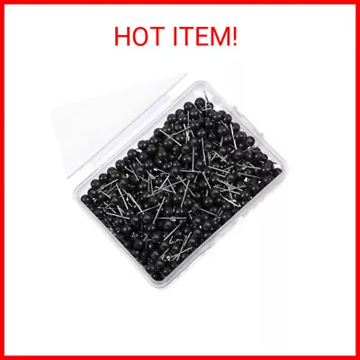 500 Pack Map Push Pins Map Tacks Small Size (Black 1/8 Inch) • $12.81