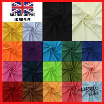 £0.99 • Buy Polyester Interlock Lining Fabric Jersey Stretch Drape Soft Crease-Free 60  Wide