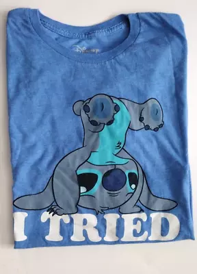 Disney Stitch “I Tried” Graphic T-Shirt LILO & Stitch Graphic T Shirt Size XL • $12