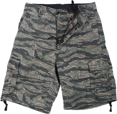 Mens Vintage Camo Cargo Shorts Army Military Tactical Infantry Utility Rugged • $52.99