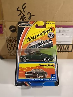 Matchbox Superfast 1968 Ford Mustang 428 #52 Green LE 35 Years 2004 • $10.99