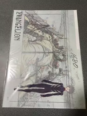 Evangelion Exhibition A4 Size 3 Pocket Clear File Nagisa Kaworu Anime Goods • $16