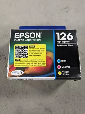Genuine Epson 126 High-Capacity Ink Cartridge Cyan/Magenta/Yellow Exp 2015 • $19.98