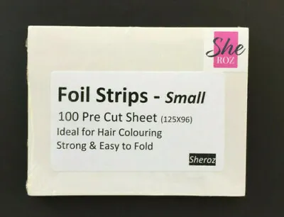 Pre Cut Foil Strips For Hair Colouring Tinting & Dyes 100 X Short Sheets • £3.84