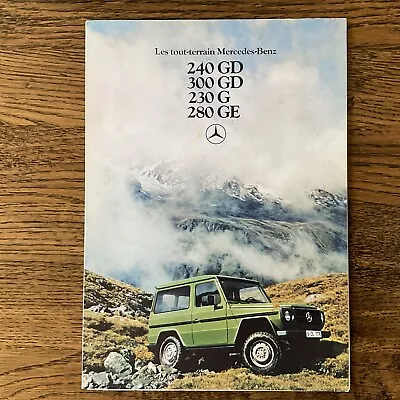 1979 Mercedes Benz G Class 280ge 230g 300gd 240gd Range Brochure • $12.84