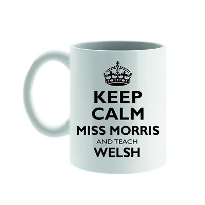 Personalised Ceramic Mug Keep Calm And Teach Any Subject Teacher School Gift • £10.95