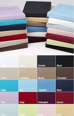 £13.20 • Buy Extra Deep Fitted Sheet 16 /40CM 100% Egyptian Cotton 200TC All 5 Sizes 14 Color