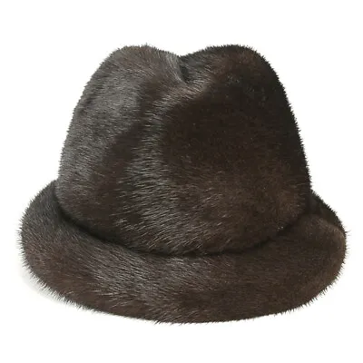 100% Real Mink Fur Hat Thicken Winter Warm Whole Fur Cap Fashion Outdoor Men • $94.05