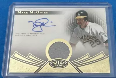 Mark McGwire 2023 Topps Tier One Certified Auto Relic Card 5/49 • $110