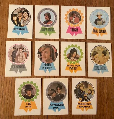 Vintage 1967 Monkees Badges Stickers Cards Rare !!  PICK ONE FOR THAT PRICE • $35