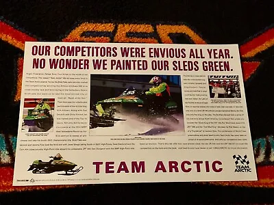 96/97 ARCTIC CAT ZR 440 580 Race Snowmobile Poster Vintage Sled (ENVIOUS GREEN) • $21.88