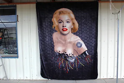 Marilyn Monroe Robot Girl Queen Size Blanket Bedspread • $58.19