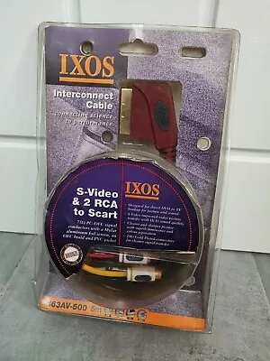 IXOS 163AV-500 Interconnect Cable - Scart To S-VHS & 2 RCA Phono 5.0m Boxed • £8.50