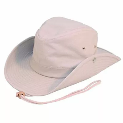 £12.95 • Buy Australian Style Outback Bush Hat With Chin Cord Studs In Cream/Stone
