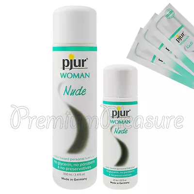 Pjur WOMAN Nude Lubricant * Waterbased Premium Personal Glide Lube * Natural * • $21.95