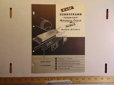 Vintage Power-Grip Magnetic Chuck Sundstrand-American Brochure Ann Arbor MI • $14.99