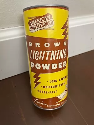 American Shuffleboard Brown Lightening Powder Dust Sand Can Original Vintage • $17.50