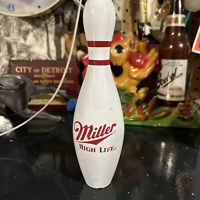 MILLER HIGH LIFE BOWLING PIN 8” Beer Tap Handle Miller/Coors USA Bar Mancave • $80