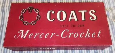 Vintage Boxed Set 10 Balls Coats Of White Colour Crochet Thread In Same Dye Lot • £20