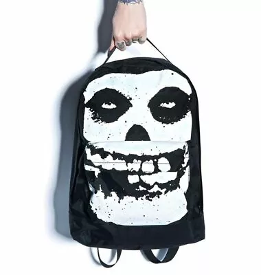 Iron Fist Misfits Skull Black Punk Rock Rare School Bag Backpack  • $79.99