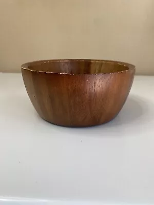 B Smith With Style Walnut Wooden Bowl Small Salad Snack Artisan Lovely Grain VTG • $13.42