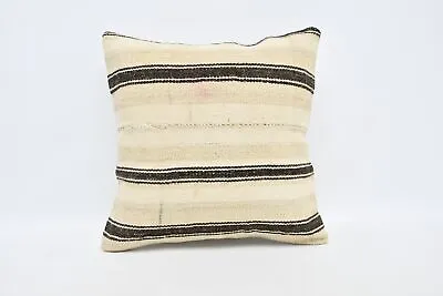 Vintage Kilim Pillow Vintage Kilim Throw Pillow 20 X20  White Cushion • $15.71