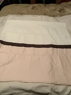 Restoration Hardware Shower Curtain NWOT  Pink Brown White Color Block Beautiful • $17.99