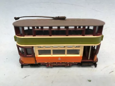 OXFORD DIECAST REPAINTED N GAUGE TRAM 'GOVER DEPOT ' AS SEEN        Rb2-box2 • £4.95