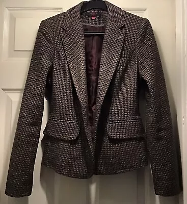 New Look Wool Mix Plaid Blazer Size 10 Perfect Condition . • £12.99