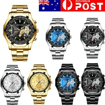 $18.89 • Buy Luxury Mens Watches Stainless Steel Waterproof Analog Quartz Digital Wristwatch