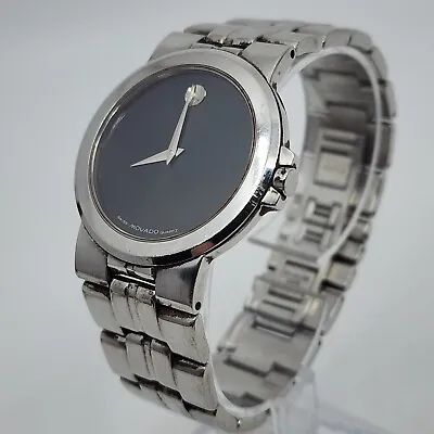 Vintage Movado Museum 34mm Stainless Steel Quartz Watch 84.E4.1891 • $208.95