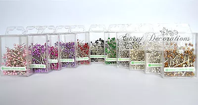 144 ROUND HEAD FLORIST CORSAGE PINS (4cm Long 3.5mm Head) - MANY COLOURS! • £2.69