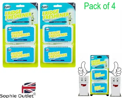 £4.58 • Buy 4x FRIDGE FRESHENER Kitchen Eliminate Odour Deodoriser Air Remove Smell GM497 UK