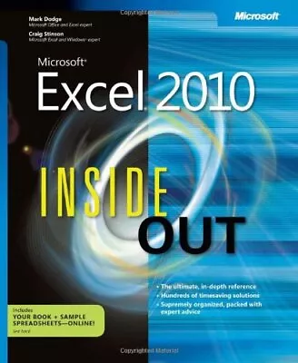 Microsoft� Excel� 2010 Inside Out By Craig Stinson Paperback Book The Cheap Fast • £5.99