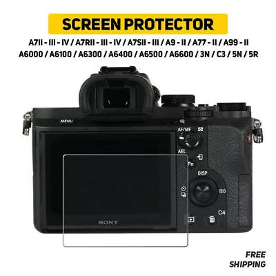 $20.55 • Buy 2Pcs Tempered Glass Screen Protector For Sony A7II A7III A9 A9II A99 A6100 A6400