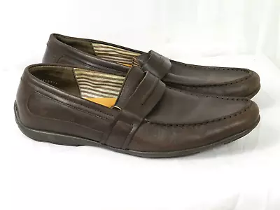 Flexi Men's Size 10.5 Brown Leather Slip On Loafers Shoes • $29.99