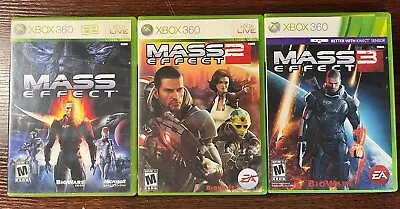 3 Game Bundle For Xbox 360 Mass Effect 1 2 3 • $8