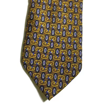  Alta Moda Cervinol Classics Mens Geometric 100% SilkTie Brown Made In ITALY  • $15.59