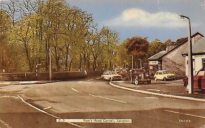 Longton Rams Head Corner - With Old Cars - Lancashire ~ An Old Postcard #234906 • £2.28