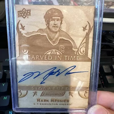 Mark Messier Engrained Beautiful On Card Auto Carved In Time • $11