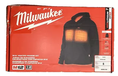 Milwaukee M12 Heated Hoodie Kit W/ Battery & Charger - Black Mens Small 306B-21S • $149.99