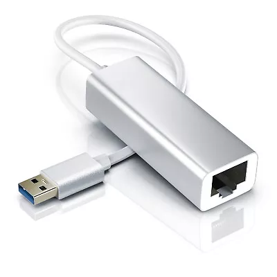 USB 3.0 To RJ45 Gigabit LAN Ethernet Network Adapter 10/100/1000 Mbps Silver • $8.29