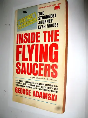 Inside The Flying Saucers George Adamski Rare 1967 Pub. Contactee Space Brothers • $49.40
