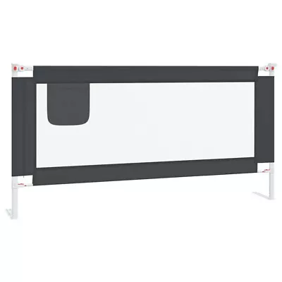 VidaXL Toddler Safety Bed Rail Dark Grey 120x25 Cm Fabric Bed Protection (New) • £20