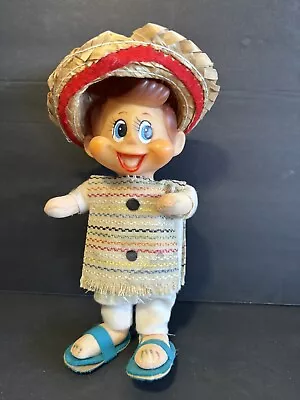 Vintage Vinyl Mexican Doll 7.5  Rice Krispy Doll? • $14.99