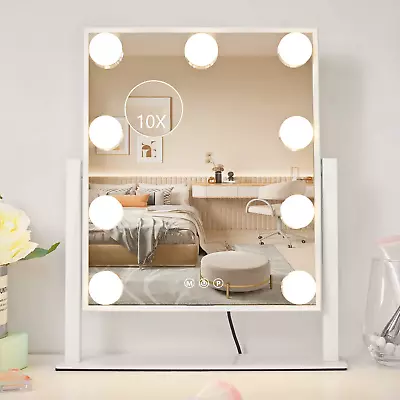 Makeup Mirror With Lights3 Color Lighting Modes Detachable 10X Magnification • $56.99